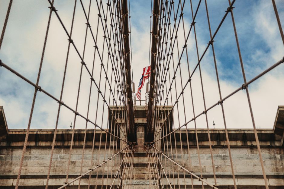 Historic architecture at Brooklyn Bridge
