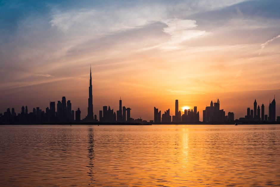 Burj Khalifa at golden hour