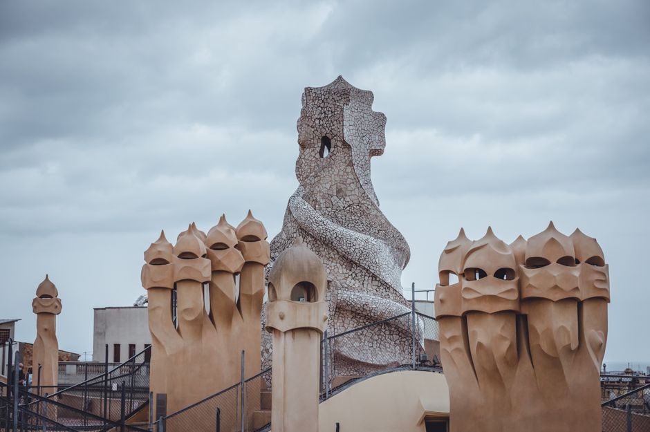Casa Mila (La Pedrera) at golden hour