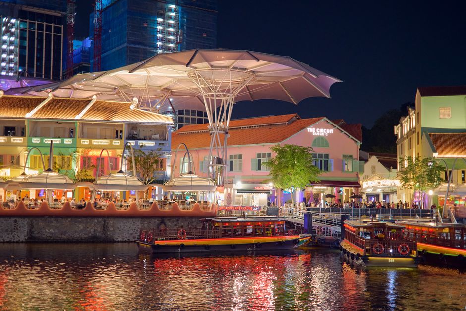 Clarke Quay at golden hour