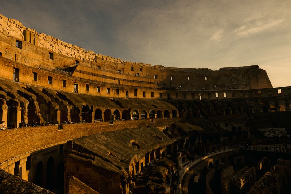 Colosseum at golden hour