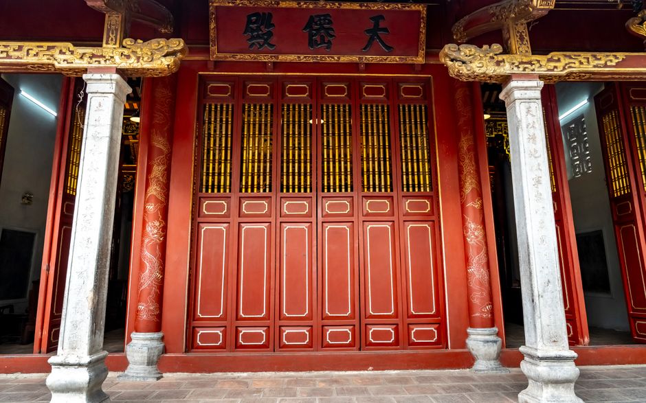 Historic architecture at Hoa Lo Prison