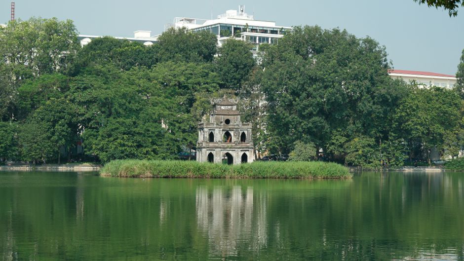 Historic architecture at Hoan Kiem Lake