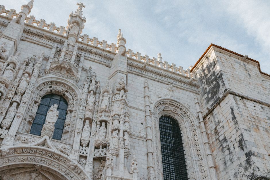 Historic architecture at Jeronimos Monastery