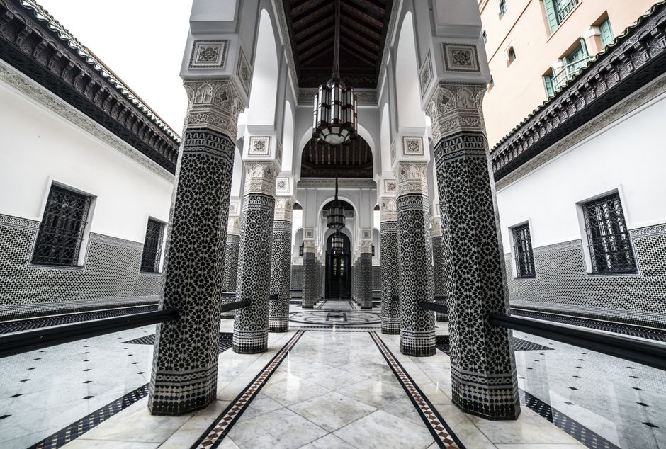 Historic architecture at Koutoubia Mosque