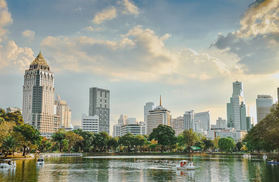 Inside Lumphini Park