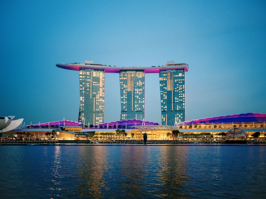 Marina Bay Sands at golden hour