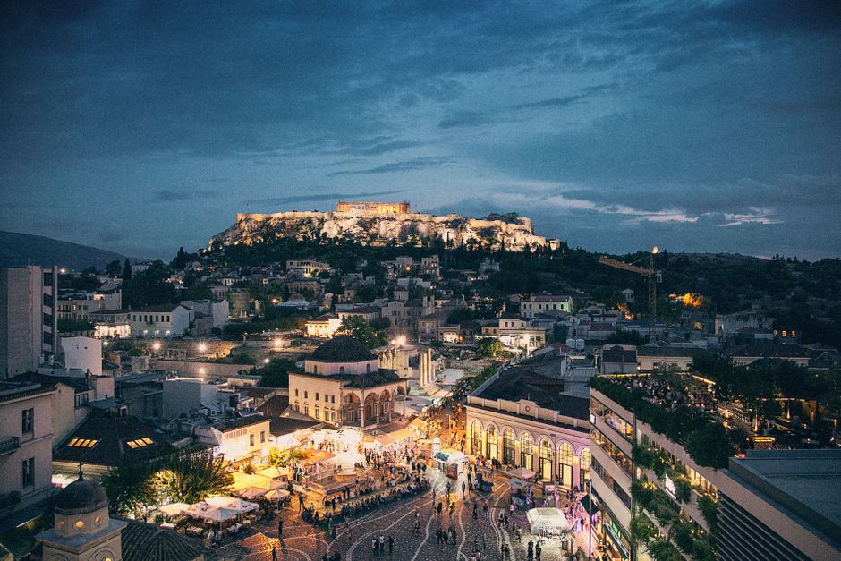 Monastiraki Square at golden hour