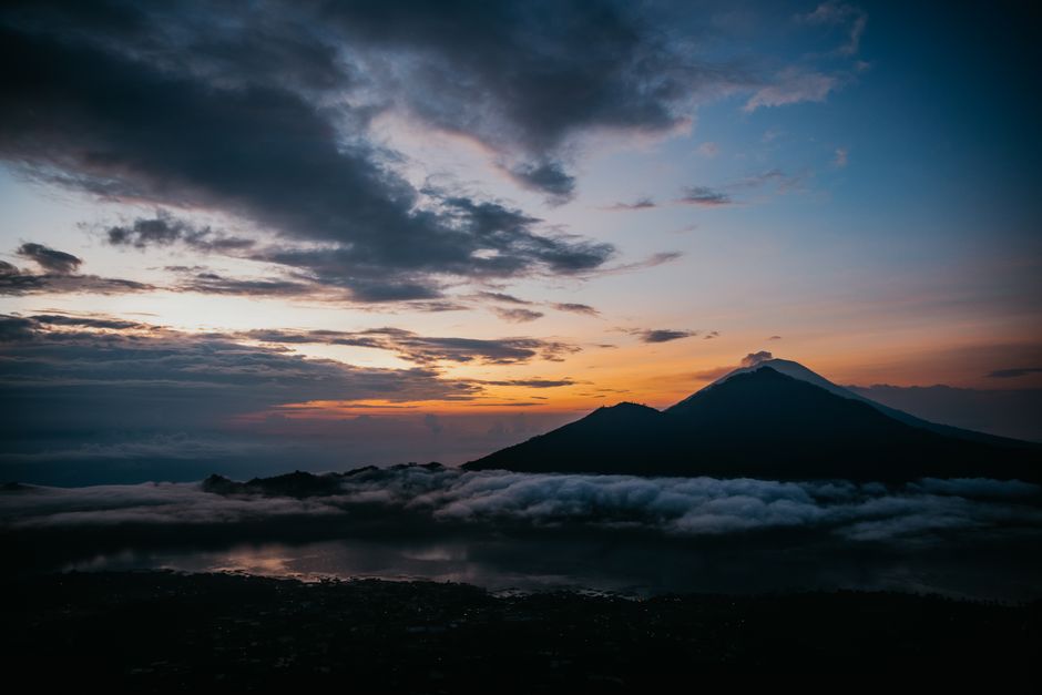 Mount Batur at golden hour