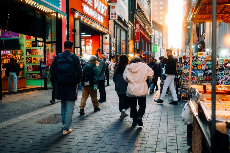 Myeongdong at golden hour