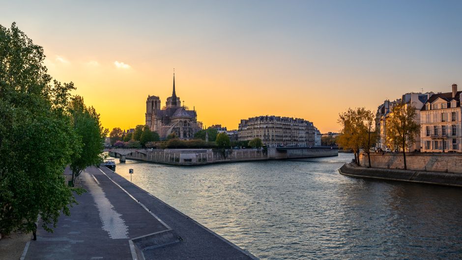 Notre-Dame Cathedral at golden hour
