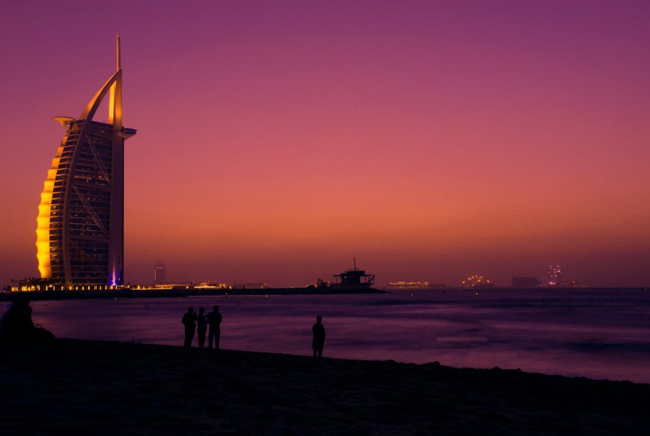 Palm Jumeirah at golden hour