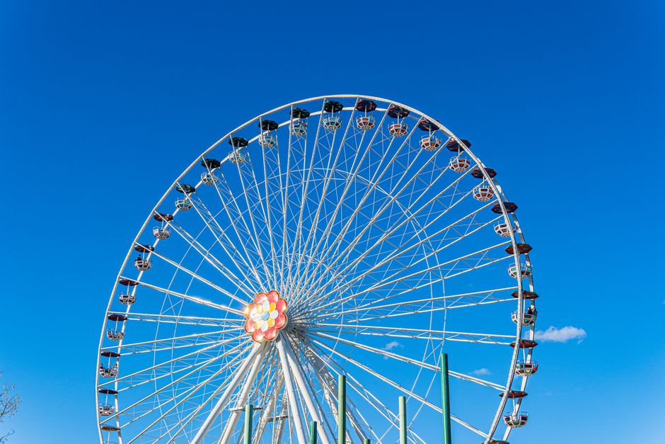 Historic architecture at Prater Park & Ferris Wheel