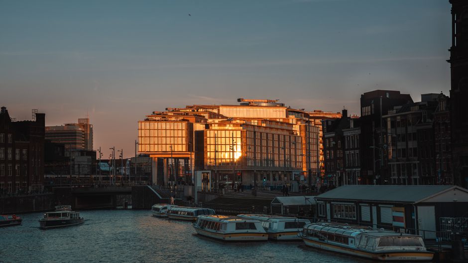 Rijksmuseum at golden hour