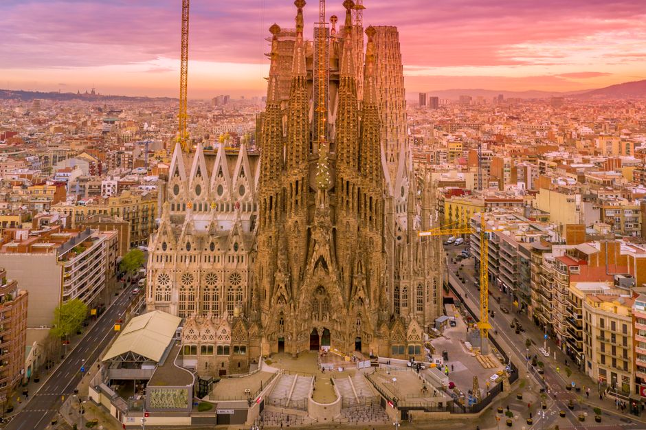 Sagrada Família at golden hour