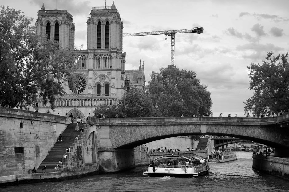 Notre-Dame seen from a Seine river cruise