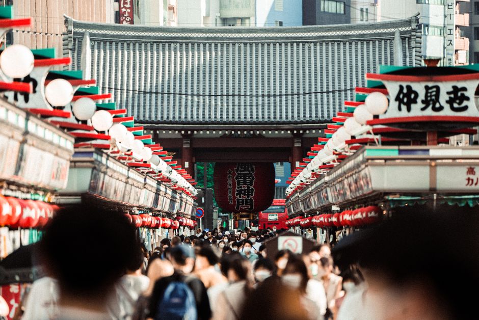 Historic architecture at Senso-ji Temple