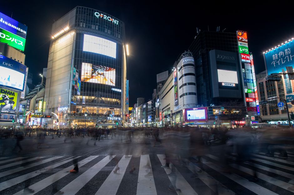 Historic architecture at Shibuya Crossing