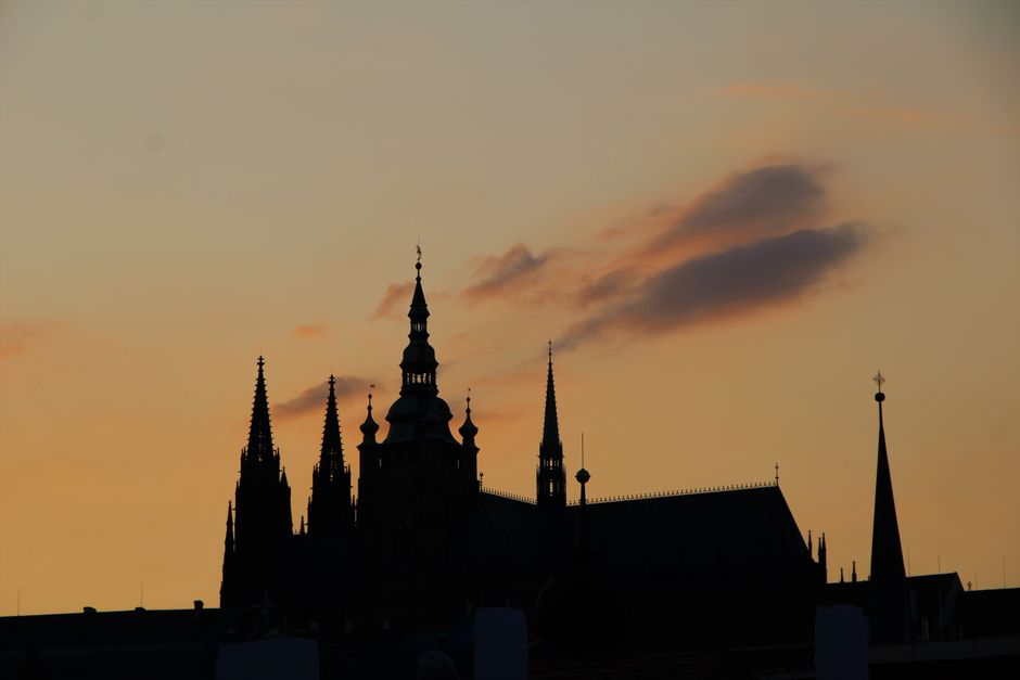 St. Vitus Cathedral at golden hour
