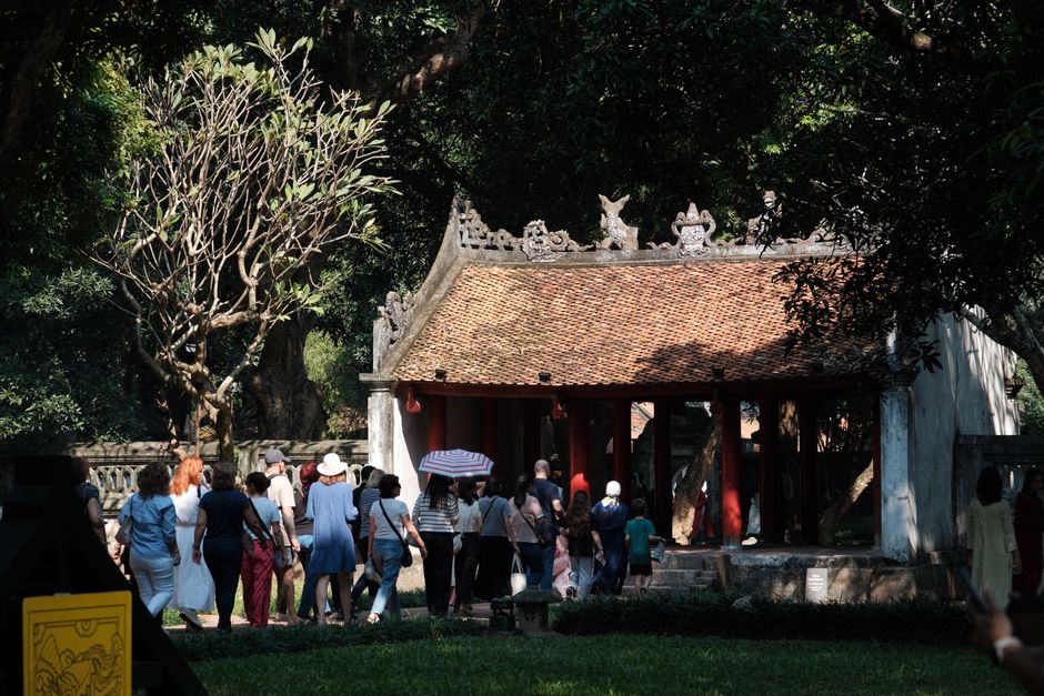 Historic architecture at Temple of Literature