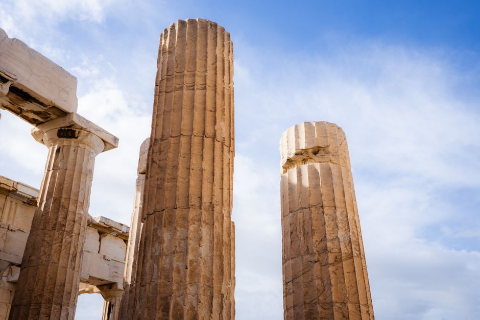 Temple of Olympian Zeus at golden hour