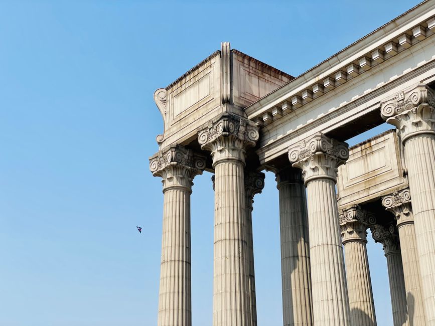 Historic architecture at Temple of Olympian Zeus