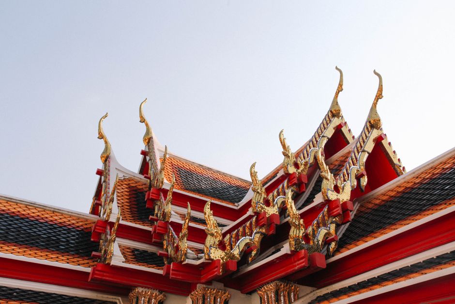 Historic architecture at Wat Pho